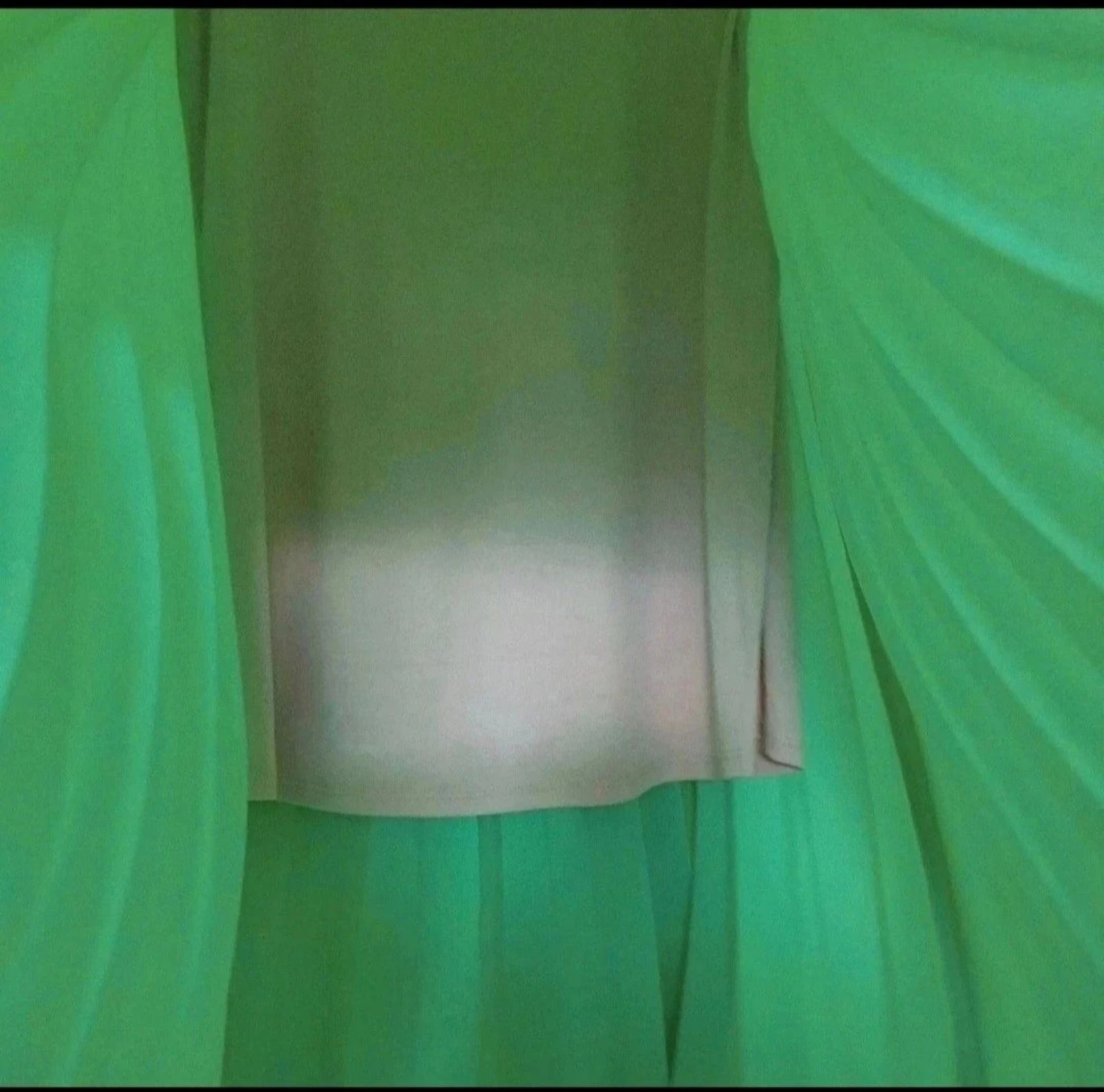 Saia longa plissada fairycore fairy coquette verde – photo 2
